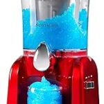 Nostalgia Frozen Drink Maker and Margarita Machine for Home - 32-Ounce Slushy Maker with Stainless Steel Flow Spout - Easy to Clean and Double Insulated - Retro Red
