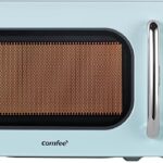 COMFEE' Retro Small Microwave Oven With Compact Size, 9 Preset Menus, Position-Memory Turntable, Mute Function, Countertop Microwave Perfect For Small Spaces, 0.7 Cu Ft/700W, Green, AM720C2RA-G