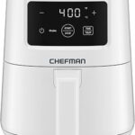 CHEFMAN 2 Qt Mini Air Fryer – Digital Space-Saving Compact Air Fryer with Nonstick and Dishwasher Safe Basket, Quick & Easy Meals in Minutes, Features Digital Timer and Shake Reminder – White