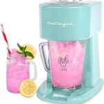 Nostalgia Retro 40-Ounce Frozen Beverage Station - Slushie Machine and Ice Shaver with Automatic Mixing for Soda, Cocktails and Margaritas - Easy & Safe Use - Aqua