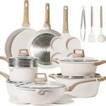 CAROTE Pots and Pans Set, Nonstick Cookware Sets, 21pcs Induction Cookware Kitchen Set Non Stick Cooking Set w/Frying Pans & Saucepans (PFOS, PFOA Free)