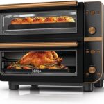 Ninja Double Oven Pro Smart XL Countertop Oven & Air Fryer | 30.2 Qt Capacity |12-in-1 Versatility with Smart Finish & DualZone Tech to Cook 2 Meals at Once | Fit up to 4.5lb Chicken | Onyx | DCT801BK