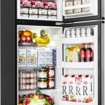 EUHOMY Mini Fridge with Freezer, 4.5 Cu.Ft Mini Refrigerator fridge, 2 door For Bedroom/Dorm/Office/Apartment - Food Storage or Cooling drinks, Silver