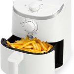 Tasty Personal Air Fryer, Healthier Meals in Minutes, Adjustable Temp Control up to 400°F, Easy-to-Use Design, Nonstick Basket and Tray Made without PFAS, PFOA, PFOS & PTFE, 900 Watts, 2-Quart, White