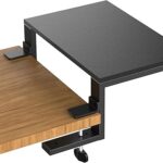 ARES WING Clamp-On Desk Extender & Monitor Shelf – 15" x 9.8" Space Booster, Freestanding or Clamp Mount, Holds 44 lbs, No Drill Desktop Organizer for Office/Gaming, Black