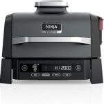 Ninja Woodfire Outdoor Grill & Smoker, 6-in-1 Functionality, Grill, Smoke, Bake, Roast, Air Fry, Broil, Authentic Woodfire Flavors, Electric Heat, OG321