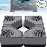 4Pcs Anti Vibration Pads for Washing Machine, Stops Washer Dryer Moving, Prevents Noise, Vibration Transfer, Antivibration Stabilizer Support Feet (Increase1.8in)
