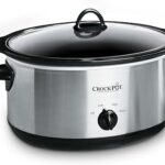 Crock-Pot 7-Quart Manual Slow Cooker, Family Size Serves 8+ People & Fits 6-lb Roast, Removable Stoneware with Warming Setting, Dishwasher Safe for Easy Cleanup, Stainless Steel