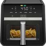Chefman Air Fryer TurboFry 9-Qt, 6-in-1 High-Powered 450°F Cooking for Crispier French Fries, Chicken, and Onion Rings, XL Windowed Basket, Air Fry, Bake, Broil, Reheat, Dehydrate, Defrost – Black