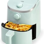 Tasty Personal Air Fryer, Healthier Meals in Minutes, Adjustable Temp Control up to 400°F, Easy-to-Use Design, Nonstick Basket and Tray Made without PFAS, PFOA, PFOS & PTFE, 900 Watts, 2-Quart, Aqua