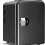 Antarctic Star 4L/6 Can Portable Mini Fridge,Personal Compact Refrigerator,Small Cooler for Food,Drinks or Skin Care, AC/DC for Bedroom, Car, Office & Dorm, Black