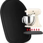 Mixer Slider for KitchenAid 4.5-5 Qt, Countertop Appliance Slider Tray Compatible with KitchenAid Artisan Series 5 Quart Stand & Classic Tilt-Head, Wood Mover Mat forMixer, Black