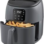 Dash Tasti-Crisp™ Digital Air Fryer – 2.6 Quart Small Compact Mini Air Fryer for French Fries, Nuggets & More, 1-2 People, Auto Shut Off, Adjustable Temp, Dishwasher Safe Parts - Grey