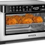 Gourmia Toaster Oven Digital Air Fryer - Convection Mode with 4 Slice Capacity, 3 Rack Positions, 12 Presets, Toast, Bagel, Bake, Roast, Broil, Dehydrate, Popcorn, Fits 9" Pizza, Stainless Steel