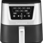 Cuisinart Air Fryer, Large 6-Quart Basket with 4 Cooking Functions to Air Fry, Bake, Roast, and Keep Warm, 3 Presets, PFAS-Free, Dishwasher-Safe Parts, AIR-180, Black & Stainless Steel