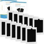 SEISSO Refrigerator Air Filter Replacement, Activated Carbon Filter Compatible with Frigidaire & Electrolux Pure Air Reduce Odors for EAFCBF, PAULTRA, RAF1150 242061001,242047801, 242047804, 12 Pack