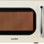 COMFEE' Retro Small Microwave Oven With Compact Size, 9 Preset Menus, Position-Memory Turntable, Mute Function, Countertop Microwave Perfect For Small Spaces, 0.7 Cu Ft/700W, Cream, AM720C2RA-A