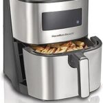 Hamilton Beach 5.8 Quart Digital Air Fryer Oven with 8 Presets, Easy to Clean Nonstick Basket, Black (35075)