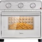 Midea Neo Air Fryer Toaster Oven Combo with Air Fry, Toast, Pizza, Broil, Bake, and Reheat Functions, 21.1 Quarts, Stainless Steel