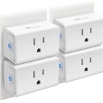Kasa Smart Plug Mini 15A, Smart Home Wi-Fi Outlet Works with Alexa, Google Home, No Hub Required, UL Certified, 2.4G WiFi Only, 4-Pack(EP10P4) , White