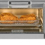 BLACK+DECKER Crisp 'N Bake Air Fry Countertop Convection Toaster Oven, Medium Capacity, 4-Slice, 5-in-1, Fits 9” Pizza, 30-Min Timer, Bake, Broil, Air Fry, Toast, Keep Warm, Stainless Steel