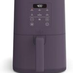bella 4Qt Slim Air Fryer, Fits-anywhere™ Kitchenware, EverGood™ Ceramic Nonstick Coating, Adjustable Temperature, 6 Preset Cooking Options, 60 Min Auto Shutoff w Audible Tone, 3.3lb Capacity, Plum