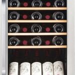 Whynter FWC-341TS 34 Bottle Freestanding Stainless Steel Wine Refrigerator with Display Shelf and Digital Control, Gray