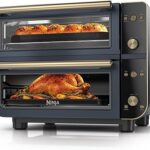 Ninja Double Oven Pro Smart XL Countertop Oven & Air Fryer | 30.2 Qt Capacity | 12-in-1 with Smart Finish & DualZone Tech to Cook 2 Meals at Once | Fits up to 4.5lb Chicken | Cyberspace | DCT801BL