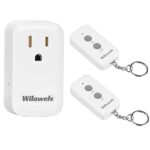Remote Control Outlet Plug, WILAWELS Wireless Light Switch, On Off Remote Switch Outlet for Light, Lamp, Home Appliance, 100ft RF Range, 15A/1875W, FCC Listed, Two Switches for One 0utlet W02RC2106