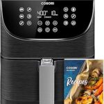 COSORI Pro Gen 2 Air Fryer 5.8QT, Upgraded Version with Stable Performance & Sleek New Look, 13 One Touch Functions, 100 Paper & 1100 Online Recipes, Dishwasher-Safe Detachable Square Basket, Black