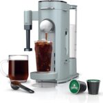 Ninja Pods & Grounds Specialty Single-Serve Coffee Maker, K-Cup Pod Compatible, Built-In Milk Frother, 6-oz. Cup to 24-oz. Travel Mug Sizes, Iced Coffee Maker, Glacier Blue, PB051GB