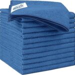 HOMEXCEL Lake Green Microfiber Cleaning Cloth 12 Pack 12.5 x 12.5 inch Microfiber Towels for Cars Ultra Absorbent Car Washing Cloth Lint Free Streak Free Cleaning Rags for Car, Kitchen Window