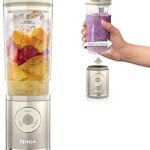 Ninja Blast Max, Portable Blender + Twist & Go, Personal Ninja Blender, Smoothie, Blend, Ice Crush, 3 Programs, Cordless, 22 oz removable Vessel, Dishwasher Safe, Leakproof, Cream, BC251IV