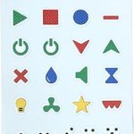 25 Premium Tactile Stickers for Blind & Visually Impaired - Appliance Identification Markers (Stove, Oven, Washing Machine) - Water Safe & Heat Resistant - Tactile Symbols (Braille)