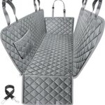 URPOWER Dog Car Seat Cover for Pets 100% Waterproof Seat Cover Hammock 600D Heavy Duty Scratch Proof Nonslip Durable Soft Back Seat Covers for Cars Trucks and SUVs