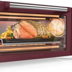 Nuwave Bravo Pro Smart Air Fryer Toaster Oven Combo, 10-in-1 Functions with Quicker & Even Crisp Technology, 1800W, 50-450°F, PFAS-Free, 21QT, Cinnamon