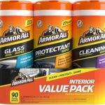 Armor All Car Interior Value Pack, 90 Count, Includes Auto Glass Cleaner, Cleaning Wipes and Protectant Wipes