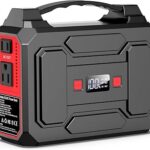 Portable Power Station Bank 146Wh 200W Peak(100W Rated), Solar Powered Power Bank with AC Outlet 110V for Camping, Solar Charger Power Bank Battery Pack 39600mAh for Home Outdoor Emergency