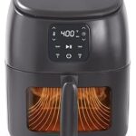 Dash 2.6QT Infrared Digital Small Air Fryer - Compact Air Fryer with Safe Ceramic Nonstick, Viewing Window, 2 Custom Presets & Auto Shake Reminder - Dishwasher Safe Parts