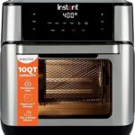 Instant Pot 10QT Air Fryer, 7-in-1 Functions with EvenCrisp Technology that Crisps, Broils, Bakes, Roasts, Dehydrates, Reheats & Rotisseries, Includes over 100 In-App Recipes, Stainless Steel