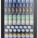 Electactic Mini Fridge 130 Can Beverage Refrigerator Cooler, 3.2 Cu.Ft Drink Fridge for Soda Wine Beer, Adjustable Temperature Control for Home Office, Black