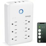 GHome Smart Plug Outlet Extender, USB Wall Charger with 3 Individual Smart Outlets and 3 Smart USB Ports, Works with Alexa Google Home, Surge Protector Plug Extender for APP Control,15A/1800W