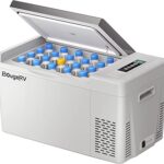 BougeRV 12 Volt Refrigerator 12V Car Fridge 23 Quart Portable Freezer Compressor Cooler 12/24V DC 110~240 Volt AC for Truck Van RV Camper SUV Travel Camping Road Trips Tailgating -7℉~50℉