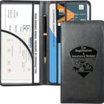 CoBak Car Registration and Insurance Holder - Vehicle Glove Box Car Organizer, Auto Truck Comparment Accessories Case for Essential Document, Driver License, Cards