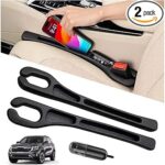 Car Seat Gap Filler Organizer 2Pcs,Car Accessories with Safety Hammer,2 in 1 No Drop Seat Guard with Storage Slot for Phone,Keys,Universal Interior Gap Filler for Cars SUV Truck,Black