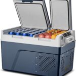 Feelfunn 12 Volt Refrigerator Car Fridge - 40QT(38L) Dual Zone Electric Cooler, Car Refrigerator -4℉~68℉, Portable Refrigerator 12/24V DC 100-240V AC, Portable Freezer for Travel Camping RV Home