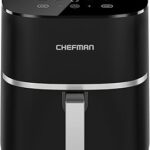 Chefman TurboX 4-in-1 Air Fryer, 5-Quart Airfryer for Extra Crispy Chicken, Fries, Wings, and More, Air Fry, Bake, Reheat, and Frozen Functions, Digital Touch Controls, Dishwasher Safe