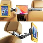 LISEN for iPad Holder Car Tablet Mount, Road Trip Essentials Toddler Kids Travel Gifts, Car Accessories for Women Interior Organizer Mens Truck 3in1 Tablet Holder for Car Camping Back Seat Headrest