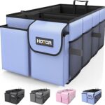 HOTOR Trunk Organizer for Car - Car Organizer, Foldable Trunk organizer for SUVs & Sedans, Sturdy Organization for Car Accessories, Tools, Sundries, Blue, 2 Compartments, 21.3"×12.6"×10.6" | Foldable