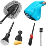 Fitosy Car Interior Duster Detail Brush Cleaning Gel Kit, Soft Dash Vent Dusting Slime Putty Detailing Brushes Accessories Essentials Supplies Tools for Auto,Truck,SUV,RV